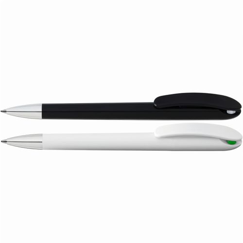SPOT SI Druckkugelschreiber (Art.-Nr. CA937455) - Drehkugelschreiber mit gedeckt glänzend...