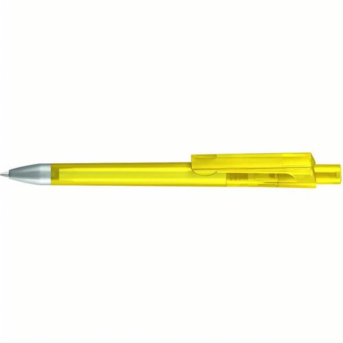 CHECK frozen SI Druckkugelschreiber (Art.-Nr. CA953176) - Druckkugelschreiber mit transparent...