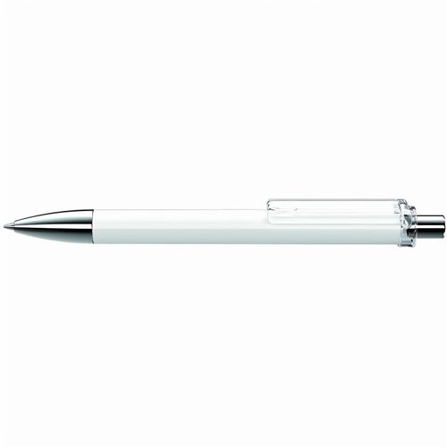 FASHION K transparent SI Druckkugelschreiber (Art.-Nr. CA961313) - Druckkugelschreiber mit gedeckt glänzen...