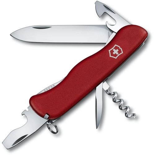 Schweizer Taschenmesser Victorinox Picknicker (Art.-Nr. CA244419) - Messer mit 11 Funktionen: Feststellkling...