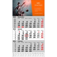 Papierwandkalender Standard 1 plus (Kalendarium schwarz / rot) (Art.-Nr. CA042421)