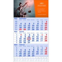 Papierwandkalender Standard 1 plus (Kalendarium blau / rot) (Art.-Nr. CA197960)