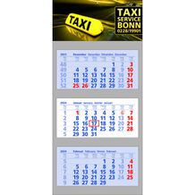 Papierwandkalender Clever 3 (Kalendarium blau / rot) (Art.-Nr. CA273763)
