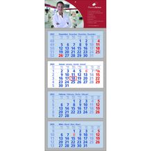 Papierwandkalender Clever 4 (Kalendarium blau / rot) (Art.-Nr. CA480205)