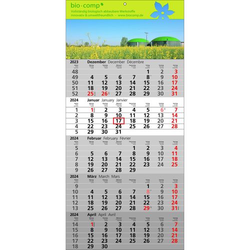 Papierwandkalender Standard 5 (Art.-Nr. CA789509) - Papierwandkalender mit 5 Monaten auf...