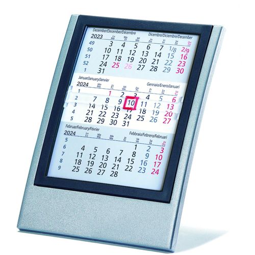 Tischkalender Elegance, 6-sprachig (Art.-Nr. CA933436) - Tischkalender für 2 Jahre mit Wechselra...