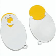 Chiphalter mit 1-Chip "Gesicht" (gelb / weiß) (Art.-Nr. CA000791)