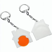 Chiphalter mit 1-Chip "Haus" (orange / weiß) (Art.-Nr. CA001061)