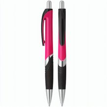 Druckkugelschreiber "Lambda" (pink / schwarz) (Art.-Nr. CA003646)