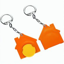 Chiphalter mit 1-Chip "Haus" (gelb / orange) (Art.-Nr. CA008874)