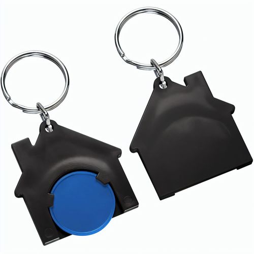 Chiphalter mit 1-Chip "Haus" (Art.-Nr. CA013476) - mit Schlüsselring. Farbkombinatione...
