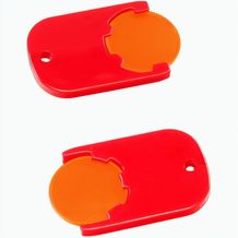 Chiphalter mit 1-Chip "Gamma" (orange / rot) (Art.-Nr. CA020277)