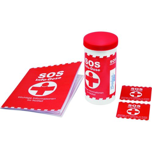 SOS-Info-Dose mit Standardbanderole (Art.-Nr. CA024318) - Informationen über Medikamente, Allergi...