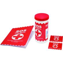 SOS-Info-Dose mit Standardbanderole (weiß / rot) (Art.-Nr. CA024318)