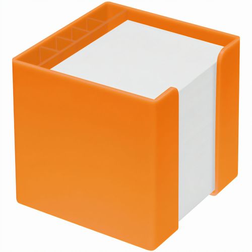 Zettelbox "Alpha" mit Köcher (Art.-Nr. CA027010) - mit abgerundeten Ecken und weißem Papie...