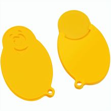 Chiphalter mit 1-Chip "Gesicht" (gelb / gelb) (Art.-Nr. CA061664)