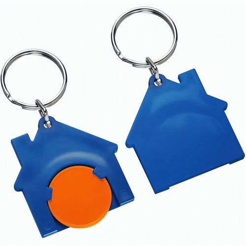 Chiphalter mit 1-Chip "Haus" (Art.-Nr. CA066043) - mit Schlüsselring. Farbkombinatione...