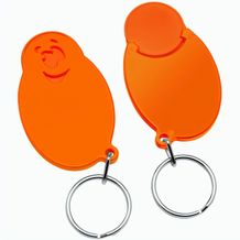 Chiphalter mit 1-Chip "Gesicht" (orange / orange) (Art.-Nr. CA081419)