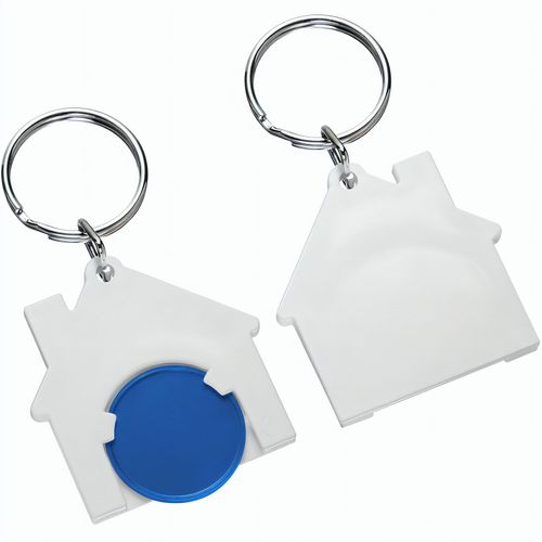 Chiphalter mit 1-Chip "Haus" (Art.-Nr. CA086471) - mit Schlüsselring. Farbkombinatione...