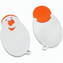 Chiphalter mit 1-Chip "Gesicht" (orange / weiß) (Art.-Nr. CA087015)