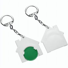 Chiphalter mit 1-Chip "Haus" (grün / weiß) (Art.-Nr. CA122160)