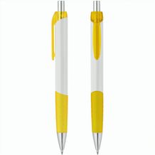 Druckkugelschreiber "Epsilon" (weiß / gelb-transparent) (Art.-Nr. CA124454)