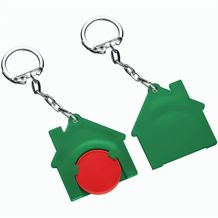 Chiphalter mit 1-Chip "Haus" (rot / grün) (Art.-Nr. CA140581)