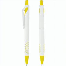 Druckkugelschreiber "Omikron" (weiß / gelb) (Art.-Nr. CA152490)