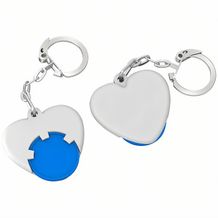 Chiphalter mit 1 -Chip "Herz" (blau / weiß) (Art.-Nr. CA157419)