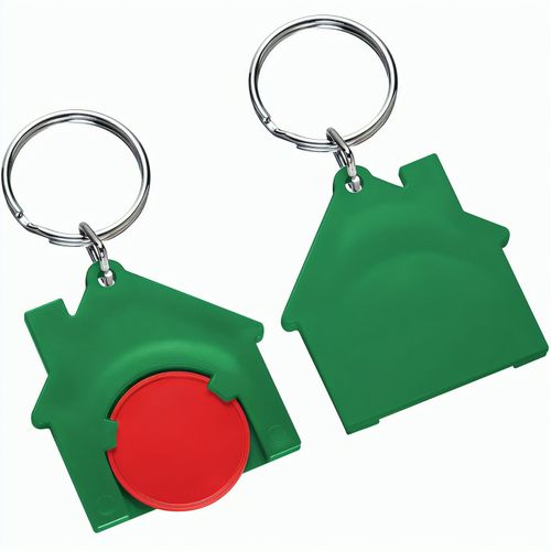 Chiphalter mit 1-Chip "Haus" (Art.-Nr. CA159987) - mit Schlüsselring. Farbkombinatione...