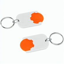 Chiphalter mit 1-Chip "Gamma" (orange / weiß) (Art.-Nr. CA166534)