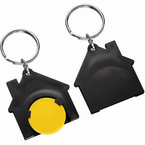 Chiphalter mit 1-Chip "Haus" (Art.-Nr. CA170317) - mit Schlüsselring. Farbkombinatione...