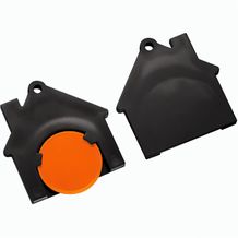 Chiphalter mit 1-Chip "Haus" (orange / schwarz) (Art.-Nr. CA187088)