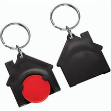 Chiphalter mit 1-Chip "Haus" (rot / schwarz) (Art.-Nr. CA198044)