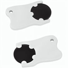 Chiphalter mit 1-Chip "Zahn" (schwarz / weiß) (Art.-Nr. CA241267)