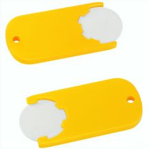 Chiphalter mit 1-Chip "Alpha" (weiß / gelb) (Art.-Nr. CA251129)