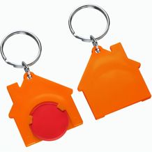 Chiphalter mit 1-Chip "Haus" (rot / orange) (Art.-Nr. CA266255)