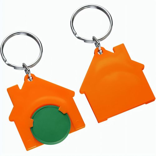 Chiphalter mit 1-Chip "Haus" (Art.-Nr. CA267506) - mit Schlüsselring. Farbkombinatione...