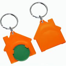 Chiphalter mit 1-Chip "Haus" (grün / orange) (Art.-Nr. CA267506)