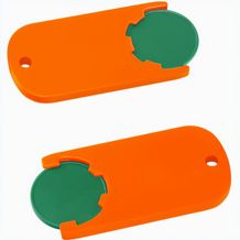 Chiphalter mit 1-Chip "Alpha" (grün / orange) (Art.-Nr. CA270643)