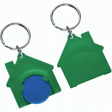 Chiphalter mit 1-Chip "Haus" (blau / grün) (Art.-Nr. CA272508)