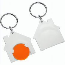 Chiphalter mit 1-Chip "Haus" (orange / weiß) (Art.-Nr. CA281975)
