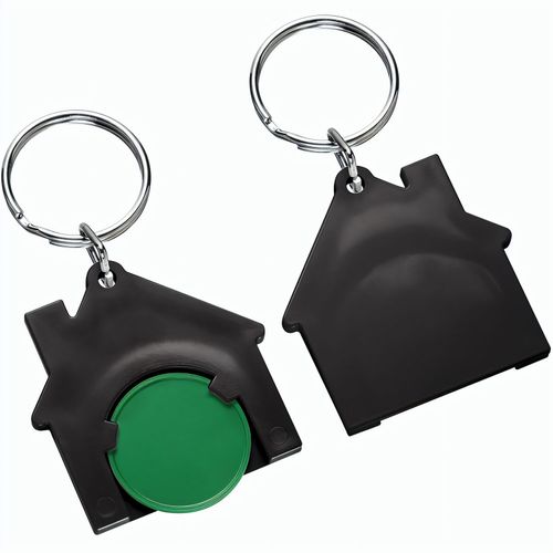 Chiphalter mit 1-Chip "Haus" (Art.-Nr. CA305084) - mit Schlüsselring. Farbkombinatione...