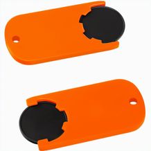 Chiphalter mit 1-Chip "Alpha" (schwarz / orange) (Art.-Nr. CA309845)