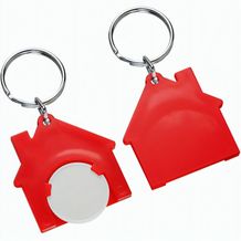 Chiphalter mit 1-Chip "Haus" (weiß / rot) (Art.-Nr. CA361042)