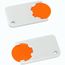 Chiphalter mit 1-Chip "Beta" (orange / weiß) (Art.-Nr. CA374652)