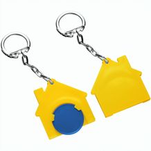 Chiphalter mit 1-Chip "Haus" (blau / gelb) (Art.-Nr. CA375318)