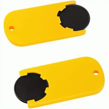 Chiphalter mit 1-Chip "Alpha" (schwarz / gelb) (Art.-Nr. CA376914)