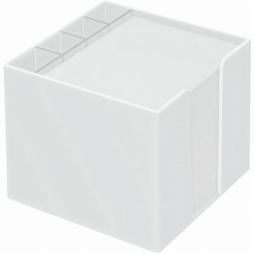 Zettelbox "Epsilon" mit Köcher (Art.-Nr. CA386921) - und weißem Papier Einzelblattdruc...