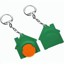 Chiphalter mit 1-Chip "Haus" (orange / grün) (Art.-Nr. CA392980)